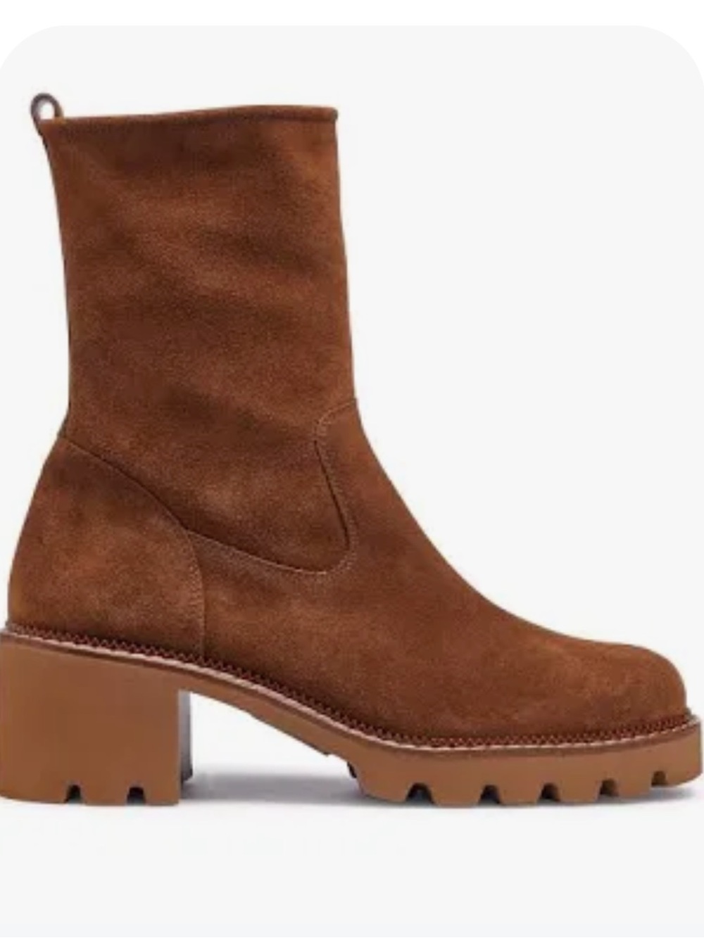 Paul Green Wanda Suede Ankle Boots,Toffee, Size UK6/US8.5, NWOT Display pair